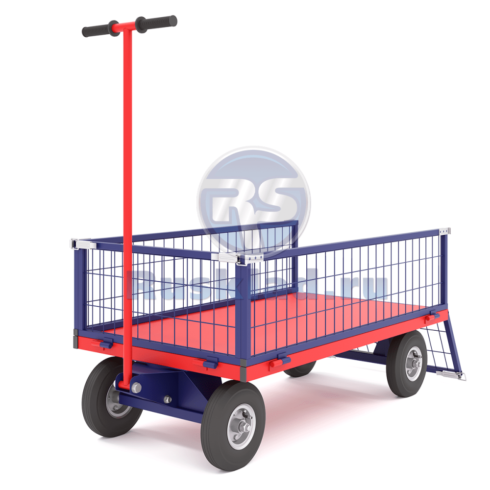 Тележка с поворотной осью и сетчатыми бортами ТПОБ С Тележка с поворотной осью и сетчатыми бортами ТПОБ С