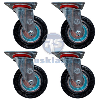 Комплект усиленных колёс 4 поворотных RS Ø160мм (г/п 450кг)