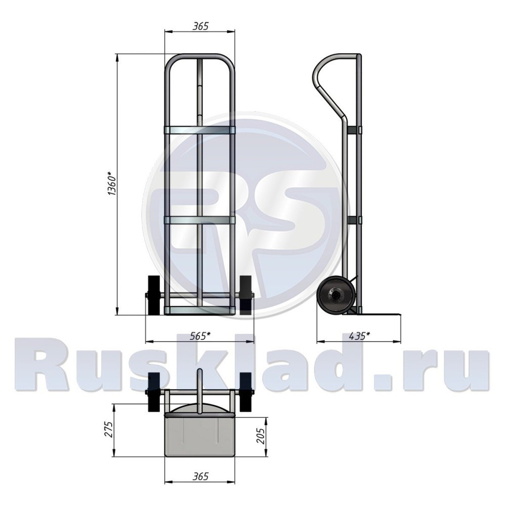 Тележка грузовая двухколесная НТ 1805. (г/п 150 кг) Тележка грузовая двухколесная НТ 1805. (г/п 150 кг)